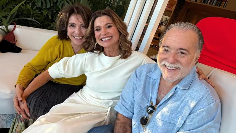 Tony Ramos faz rara aparição com a esposa em festa de Flávia Alessandra — Foto: Reprodução/Instagram
