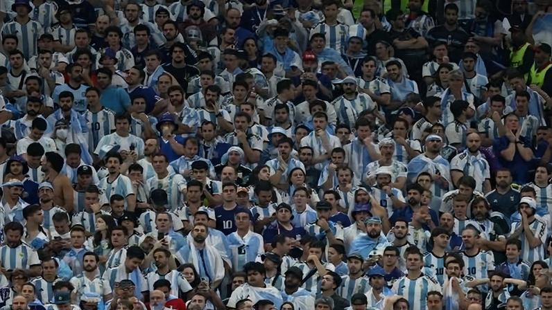 Torcida da Argentina durante a final da Copa do Mundo contra a França