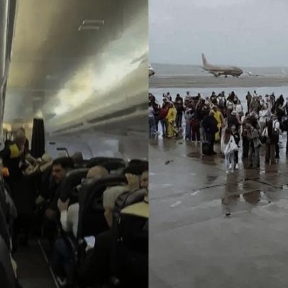 Passageiro registra desespero dentro de avião durante terremotos na Venezuela