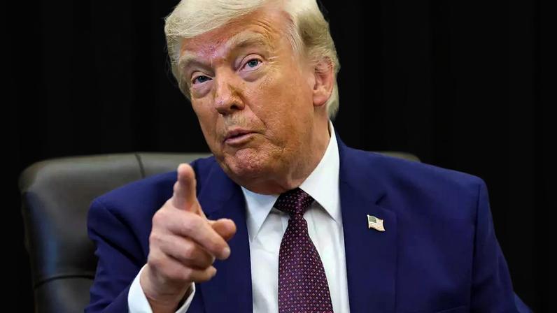 O presidente dos EUA Donald Trump (Foto de Kevin Dietsch/Getty Images)