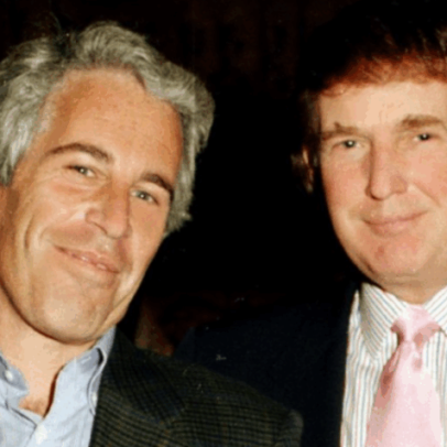Democratas compartilham foto de Trump e Epstein no Dia dos Melhores Amigos