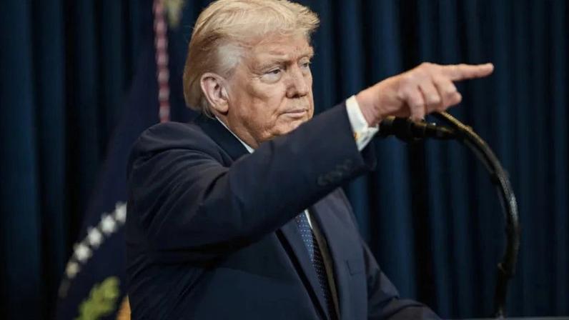 Na imagem, o presidente Donald Trump