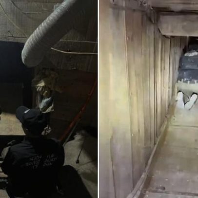 Vídeo revela túnel com deslizador ligando México e EUA
