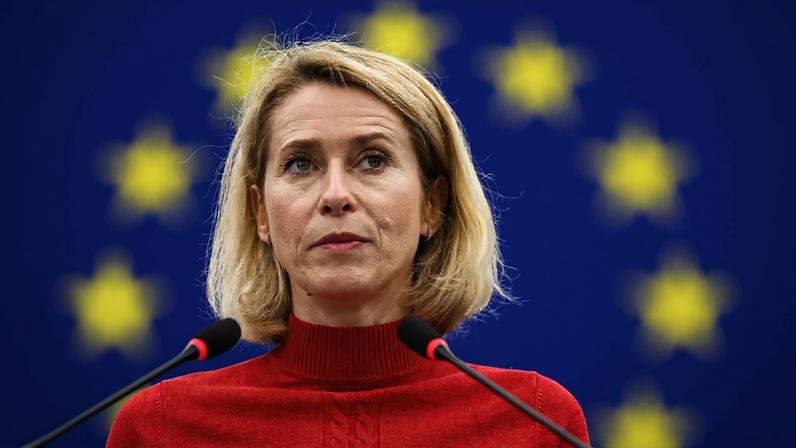 A alta representante da União Europeia (UE) para as Relações Exteriores e a Política de Segurança, Kaja Kallas (Foto: OLIVIER MATTHYS/EFE/EPA)