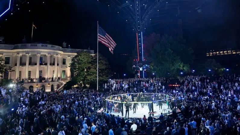 Primeira edição do UFC na Casa Branca foi realizada no domingo (14) (Foto: EVAN VUCCI/EFE/EPA)