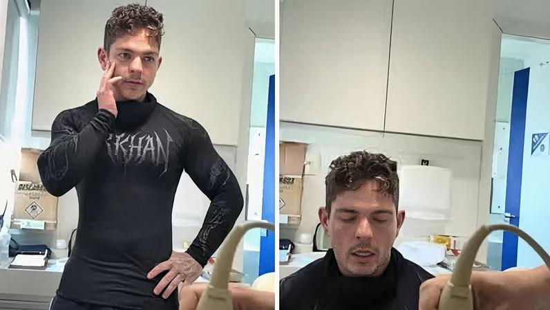 Pai desmaia ao descobrir sexo do bebê em ultrassom — Foto: Reprodução/TikTok