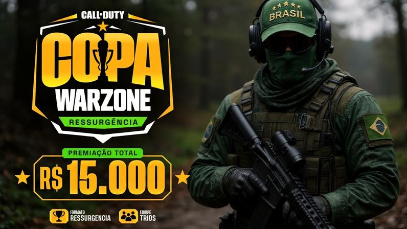 Copa Warzone anuncia R$ 15 mil em prêmios entre criadores de conteúdo