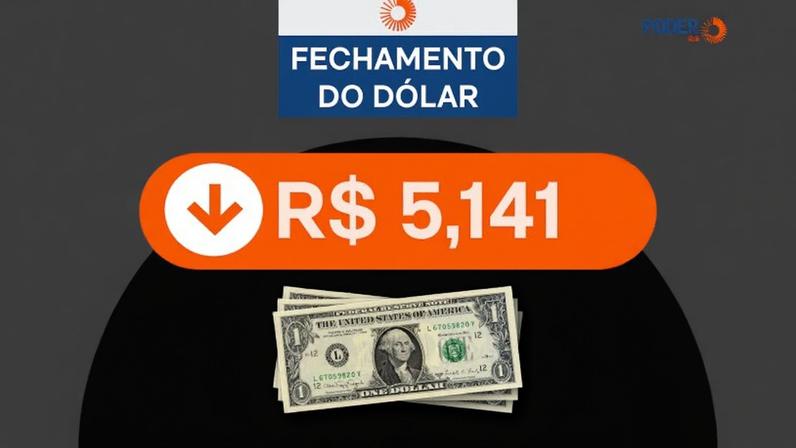 O dólar caiu 0,46% nesta 2ª feira (22.jun.2026) e fechou a R$ 5,141