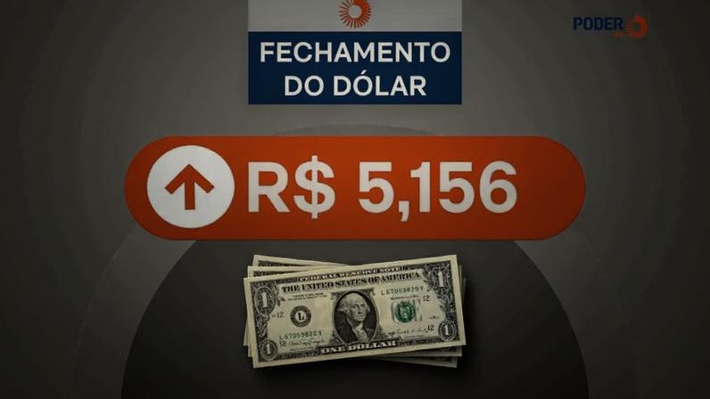 Dólar à vista atingiu a máxima de R$ 5,156