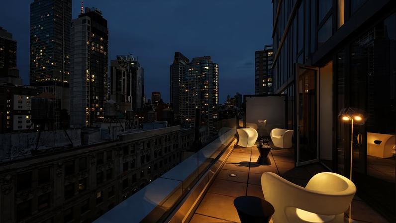 A vista panorâmica do hotel, localizado numa das áreas mais efervescentes de Manhattan