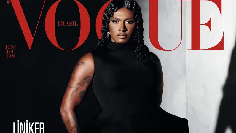 Liniker de blusa e saia Argalji na capa da Vogue Brasil de Junho/Julho 2026
