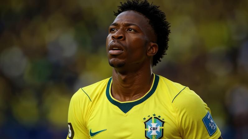 Vini Jr celebra seu gol na Copa do Mundo de 2026