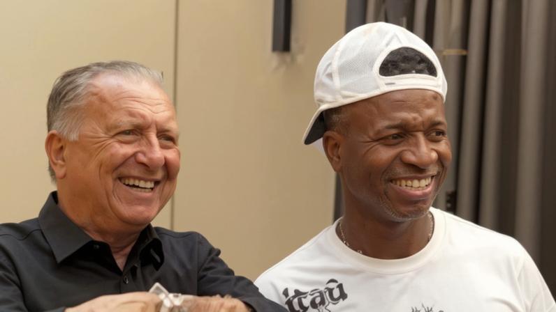 Vini Jr. e Galvão Bueno
