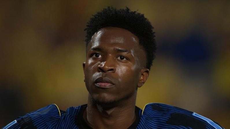 Vini Jr na partida entre Brasil e Haiti (Foto: MAURO PIMENTEL / AFP)