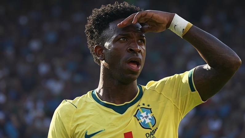 Vinícius Jr comemora gol do Brasil na Copa do Mundo de 2026
