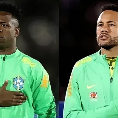 Vini Jr. dispara; Neymar cai no valor de mercado com a Seleção