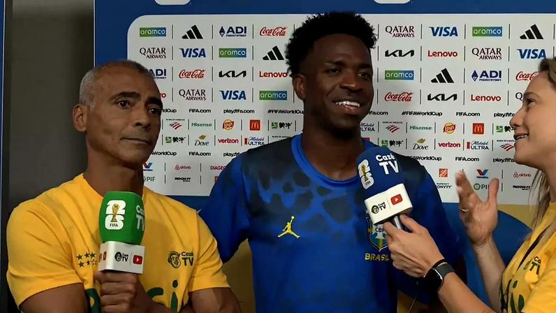 Vini Jr dá pista sobre lesão de Raphinha e evitar falar em dedicatória após gol contra o Haiti: 'Para as pessoas especiais'