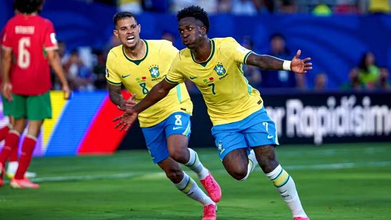 Vinicius Júnior marcou o décimo gol com a camisa da Seleção Brasileira durante Copa do Mundo 2026 — Foto: Nelson Terme/CBF