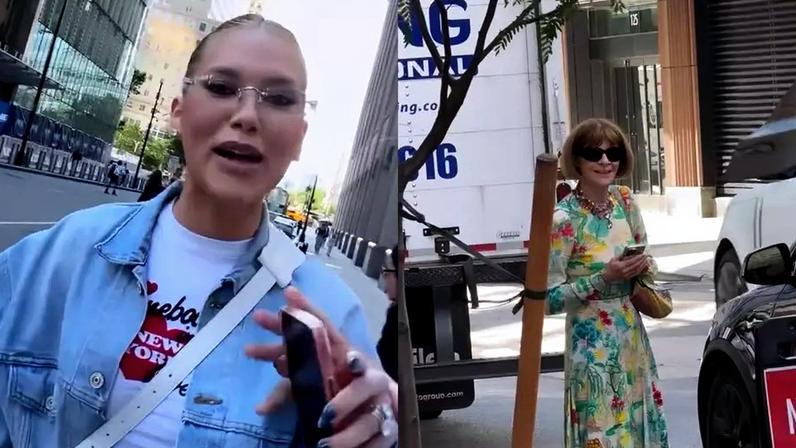 Virginia encontra Anna Wintour em Nova York e admite não saber pronunciar o nome da jornalista