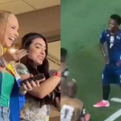 Jornalista registra reação de Virginia ao gol de Vini Jr. contra o Haiti