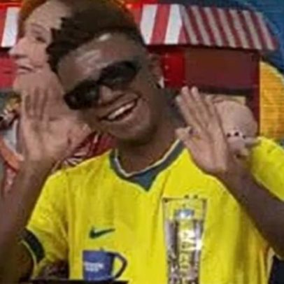 Virginia estreia como repórter da Copa e interage com sósia de Vini Jr.