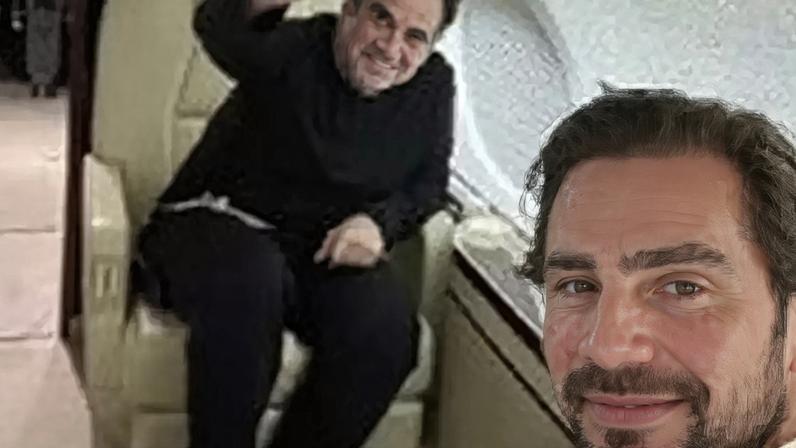 O senador Ciro Nogueira e Daniel Vorcaro dividem voo particular em foto