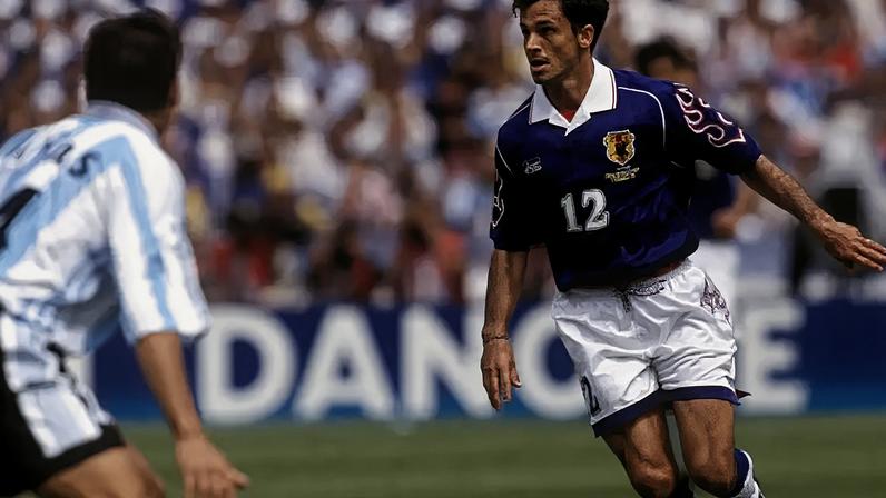 Wagner Lopes defendeu o Japão na Copa de 98 contra Argentina