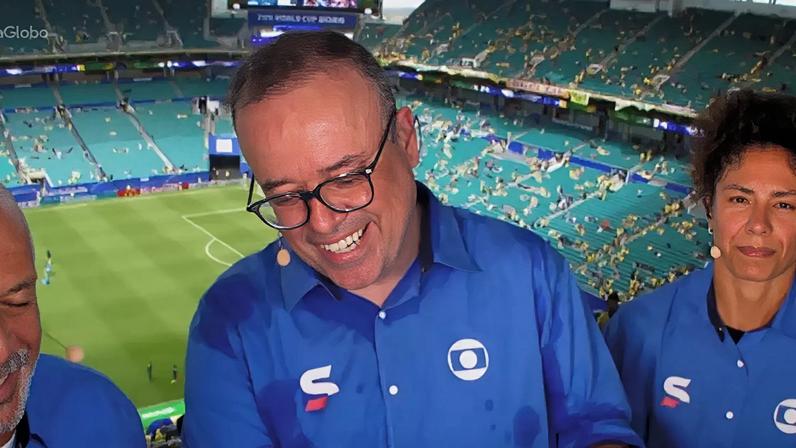 Everaldo sofre com calor de Miami