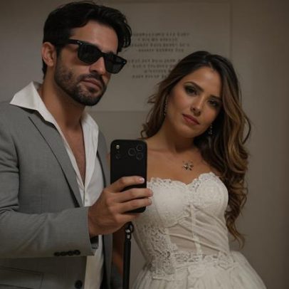 Wanessa Camargo canta vestida de noiva e namorado elogia o momento