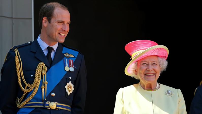 Príncipe William e Rainha Elizabeth em junho de 2015 — Foto: GettyImages