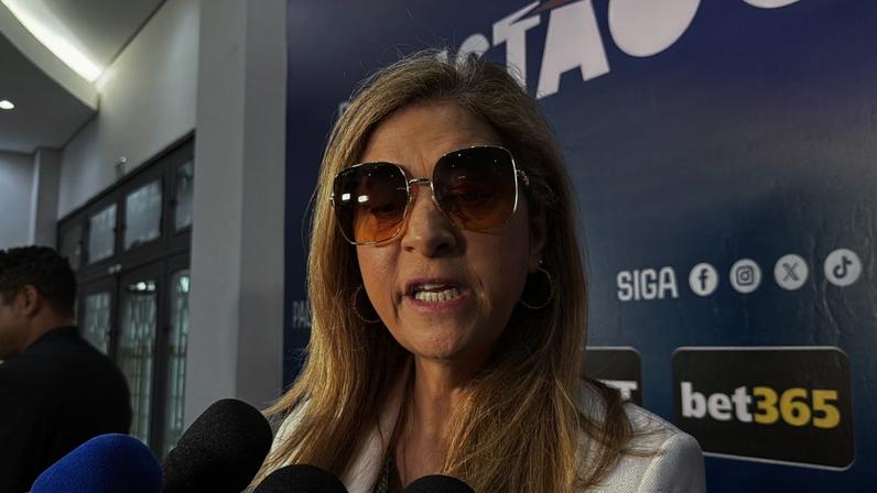 Leila Pereira, presidente do Palmeiras — Foto: Thiago Ferri