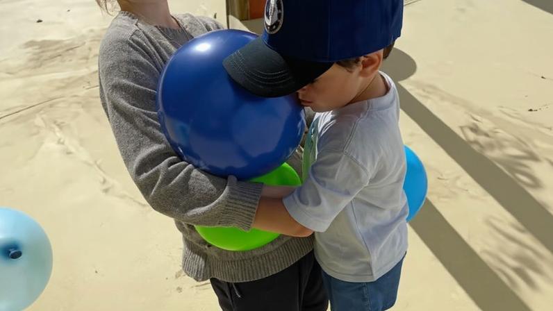 A princesa Eugenie e seu filho, Ernest