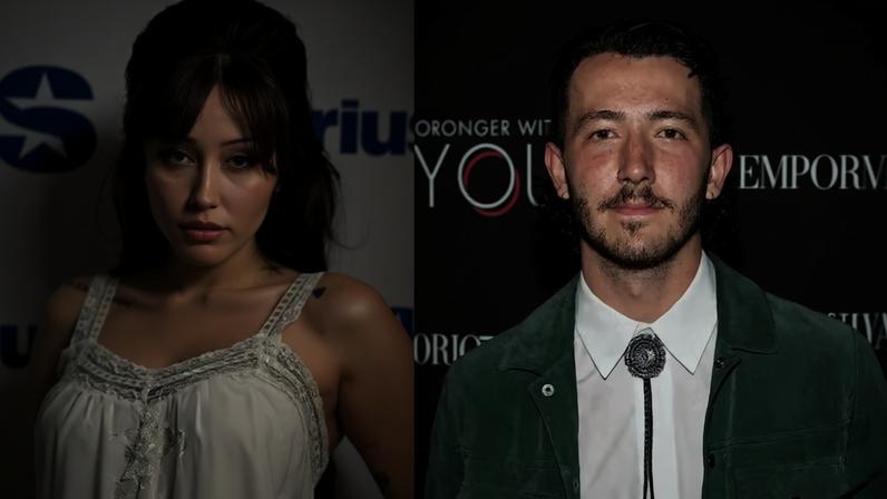 Noah Cyrus (à esquerda) e Frankie Jonas — Foto: GettyImages