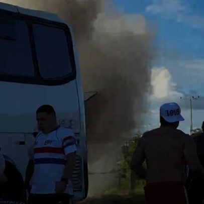 Ônibus com torcedores do Fortaleza pega fogo a caminho da final do Nordestão