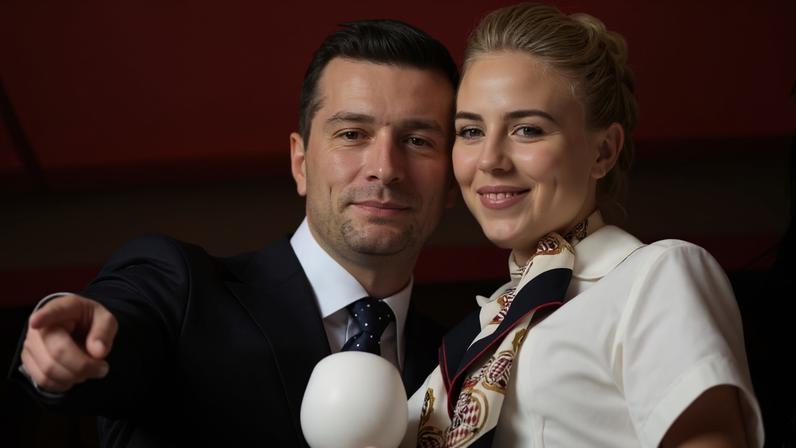 Jordan Bardella e a princesa Maria Carolina de Bourbon-Duas Sicílias durante o Grande Prêmio de Fórmula 1 de Mônaco, no Circuito de Mônaco — Foto: GettyImages