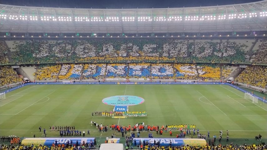 Arena Castelão para Brasil x Estados Unidos, amistoso do futebol feminino — Foto: Thaís Jorge/SVM
