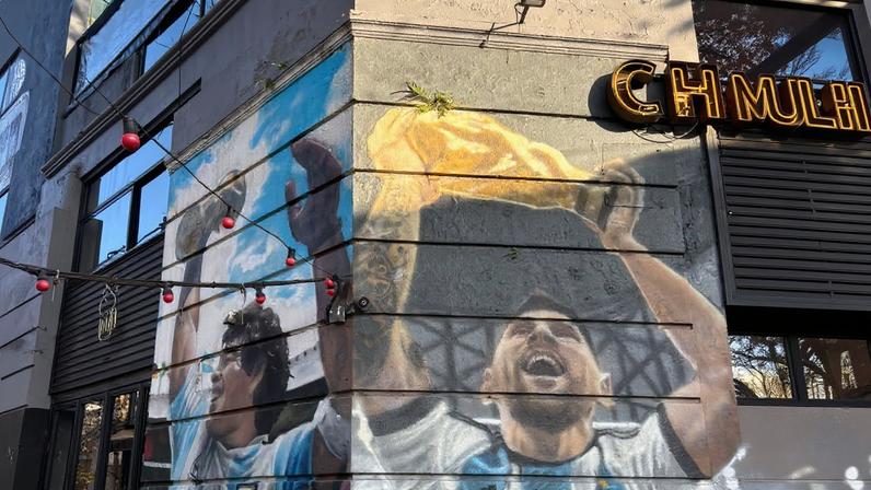 Argentina decora as ruas para a Copa do Mundo 2026 — Foto: Raphael Sibilla