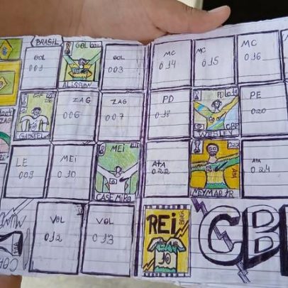 Menino de 11 anos desenha álbum da Copa no Sertão da Paraíba