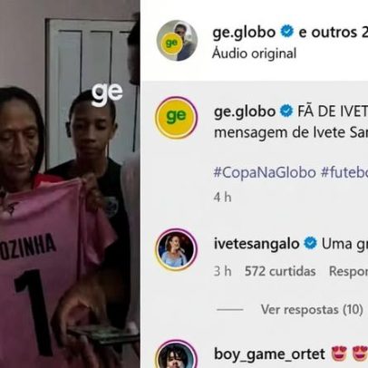 Ivete Sangalo elogia mãe do goleiro Vozinha: uma grande mãe gera grandes filhos