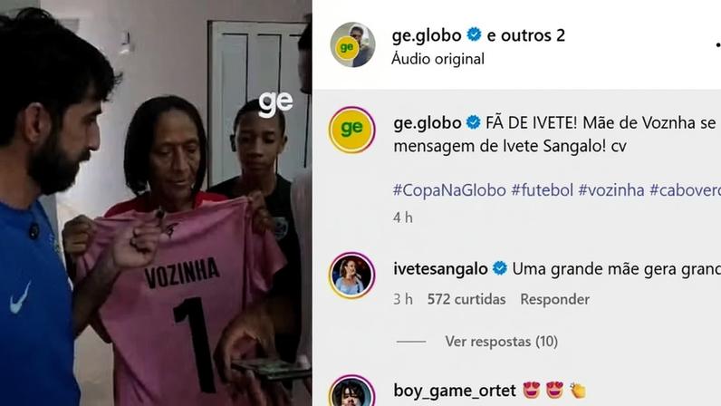 Ivete Sangalo elogia mãe de Vozinha — Foto: Reprodução