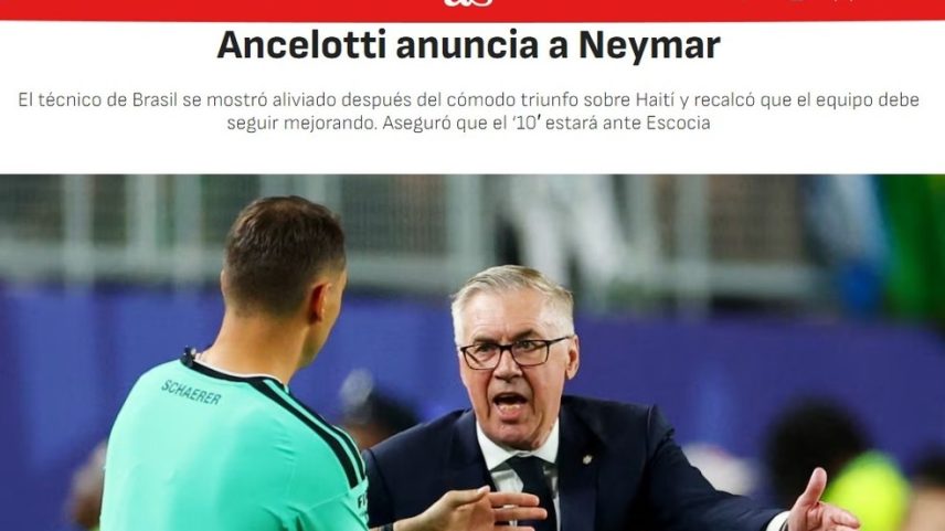 Jornal espanhol destaca volta de Neymar — Foto: Reprodução