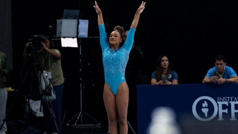 Rebeca Andrade é ouro pelo salto no Pan do Rio — Foto: Divulgação/CBG