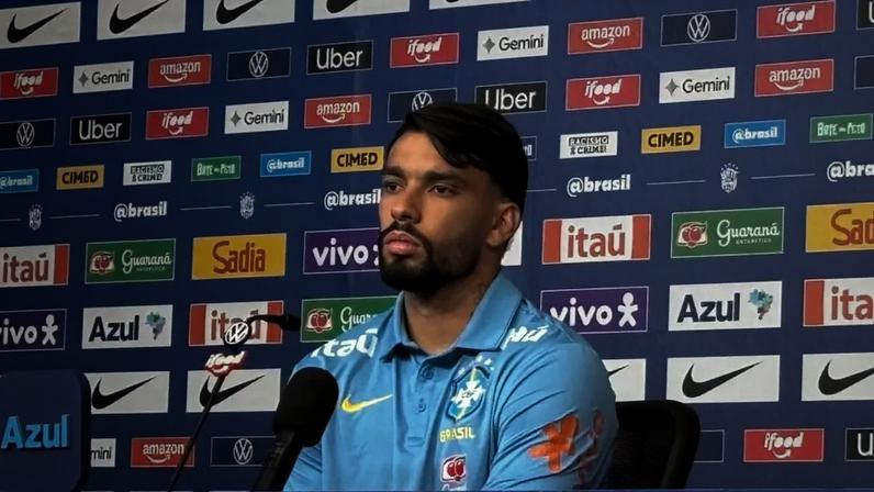 Lucas Paquetá em coletiva da Seleção Brasileira