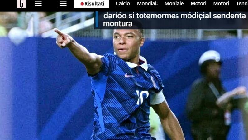 Jornal francês L'Equipe e sua manchete destacando a vitória da França — Foto: Reprodução