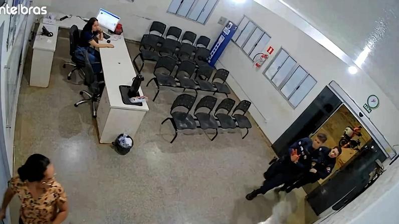 Câmeras registram PM chegando à UPA após ferimento grave no MT