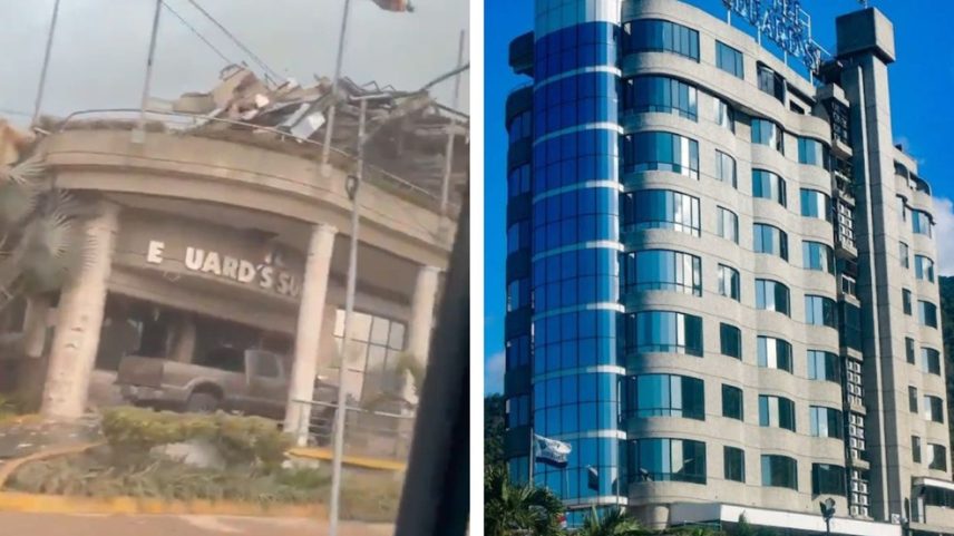 Hotel Eduard's desabou após terremotos na Venezuela — Foto: Reprodução