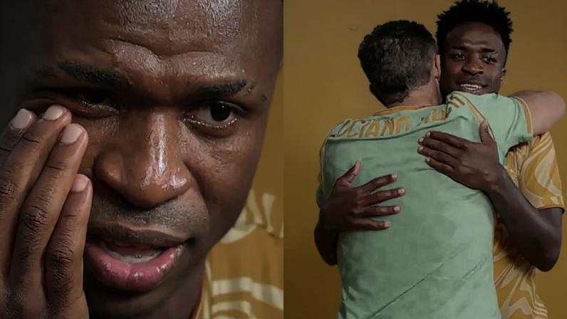 Atacante da Seleção Brasileira chorou em gravação para o Domigão com Huck