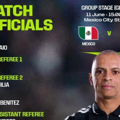 Wilton Pereira Sampaio apita abertura da Copa entre México e África do Sul