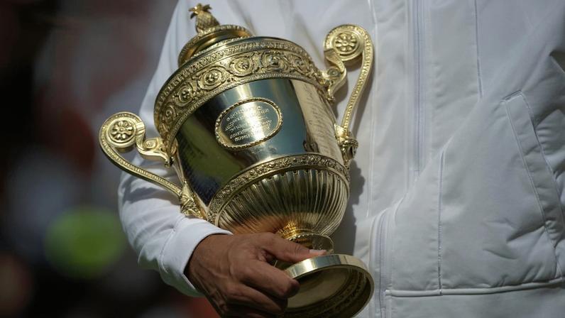 Imagem colorida do troféu de Wimbledon - Metrópoles