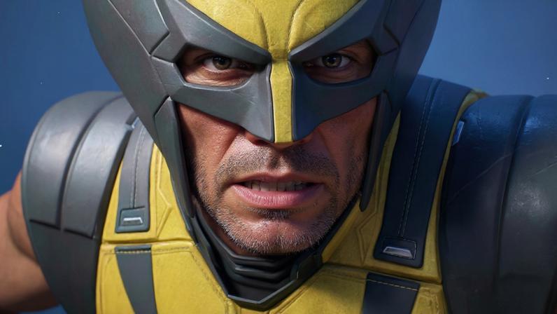 A close-up of a very cross Wolverine.